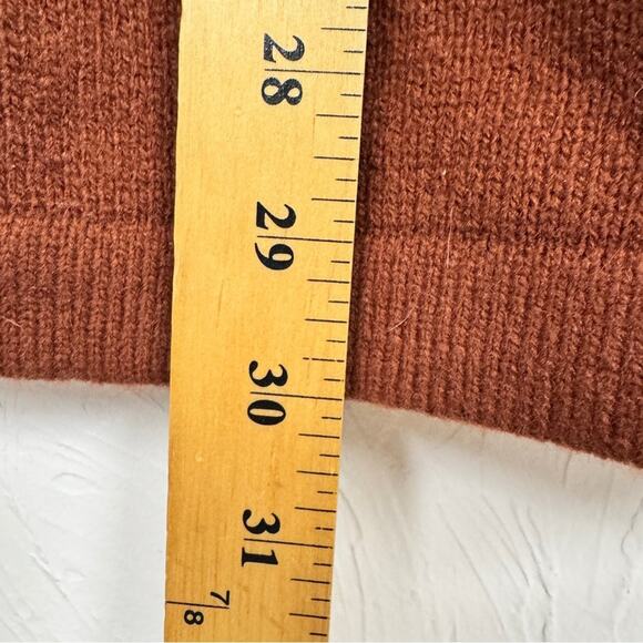 Logo Lori Goldstein Brown Animal Print Trim Cowl Neck Tunic Sweater Womens S - Picture 5 of 9